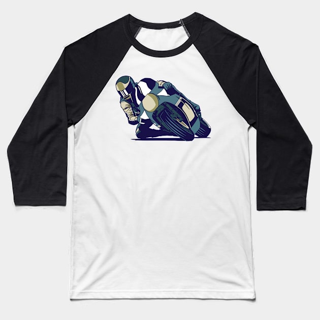 The Motogp Rider Baseball T-Shirt by JFDesign123